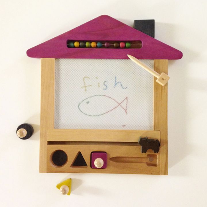 Oekaki Cat Wooden Magic Board | Pink- Product image n°3