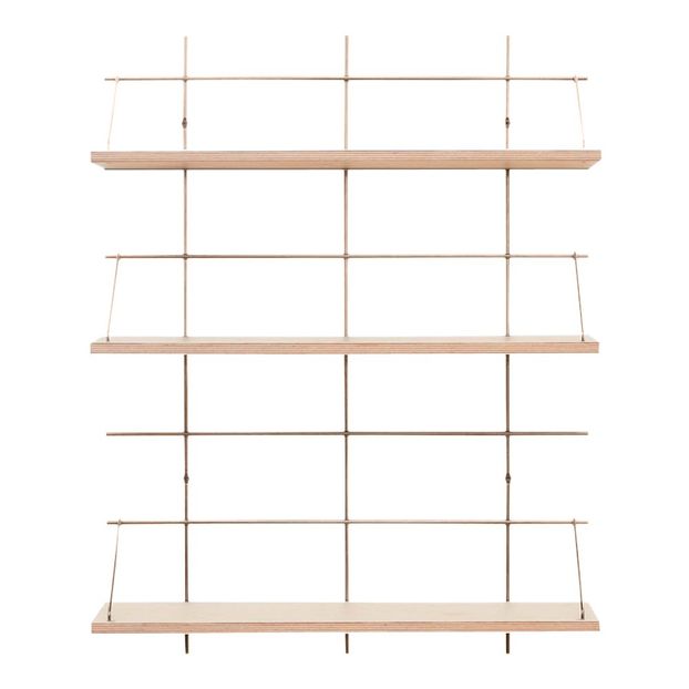 Mensola 2 Celeste base ottone-product