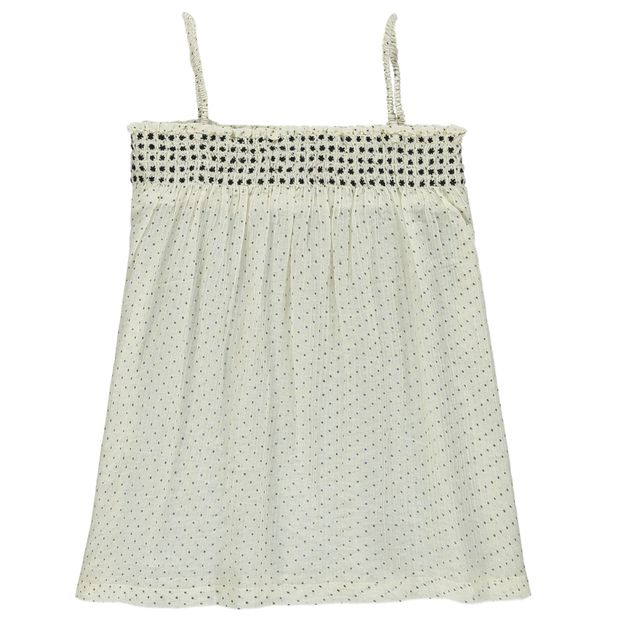 Dot Embroidered Smock Top-product