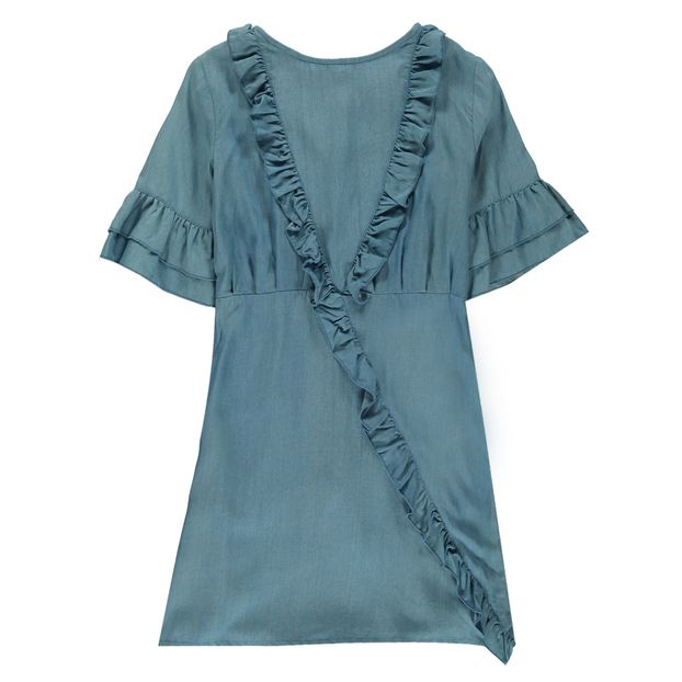 Robe Volants Chambray Odina-product