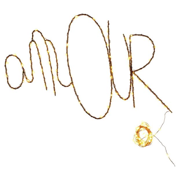Palabra gigante "Amour" - 50cm con LEDs Zoé Rumeau x Smallable con guirlanda de cobre-product