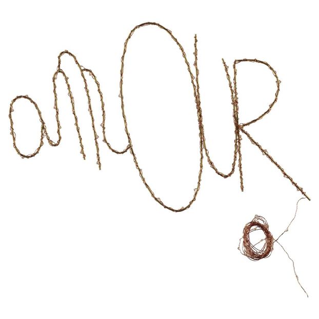 Zoé Rumeau x Smallable "Amour" Giant Word Light - 50cm LED with Copper Garland-product