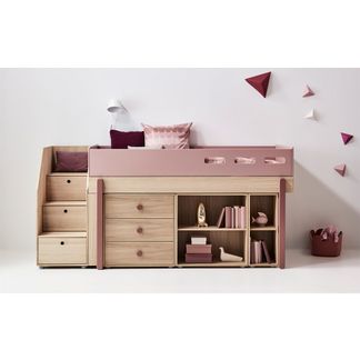 Flexa Play Halbhohes Bett Popsicle 90 x 200 cm mit Aufbewahrung-listing