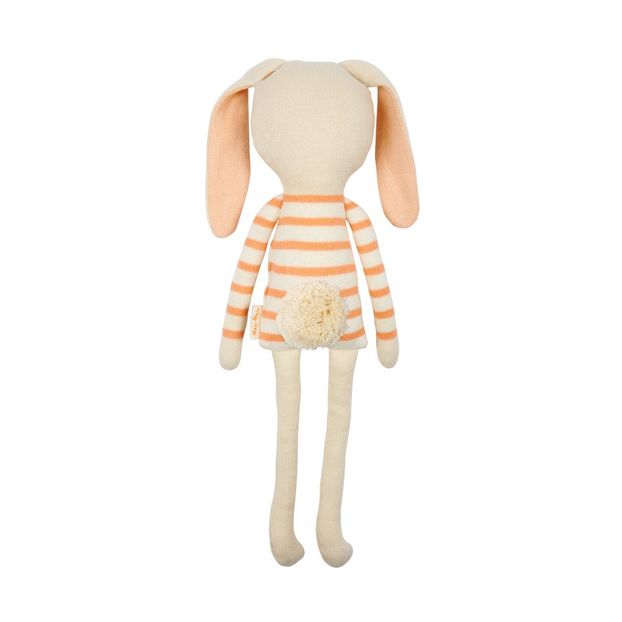 Doudou lapin rayé en tricot-product