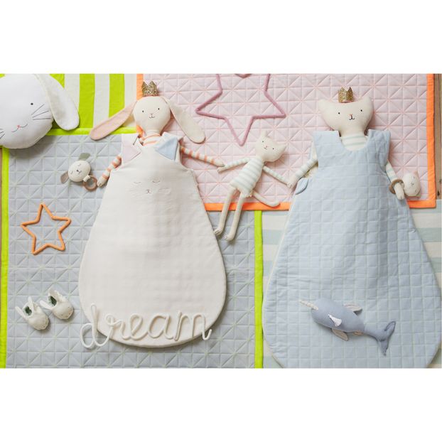 Doudou lapin rayé en tricot-product