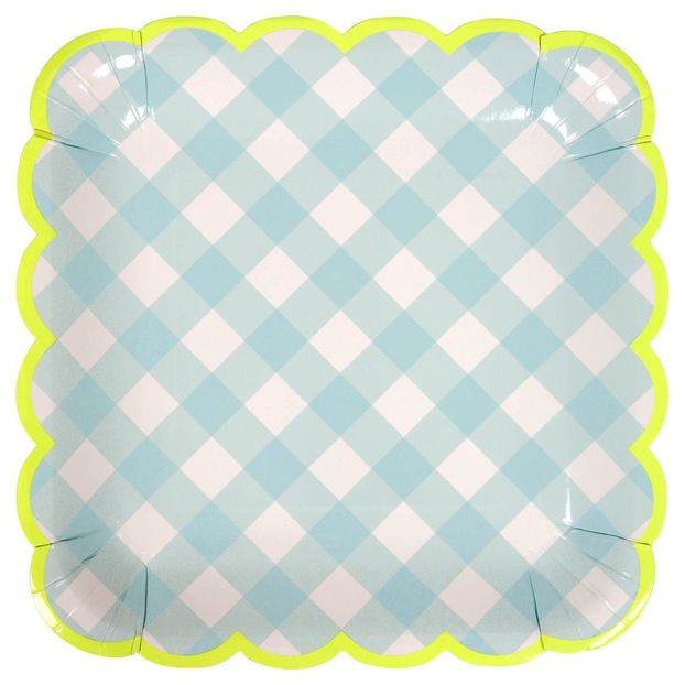 Gingham Paper Plates - Set of 12-product