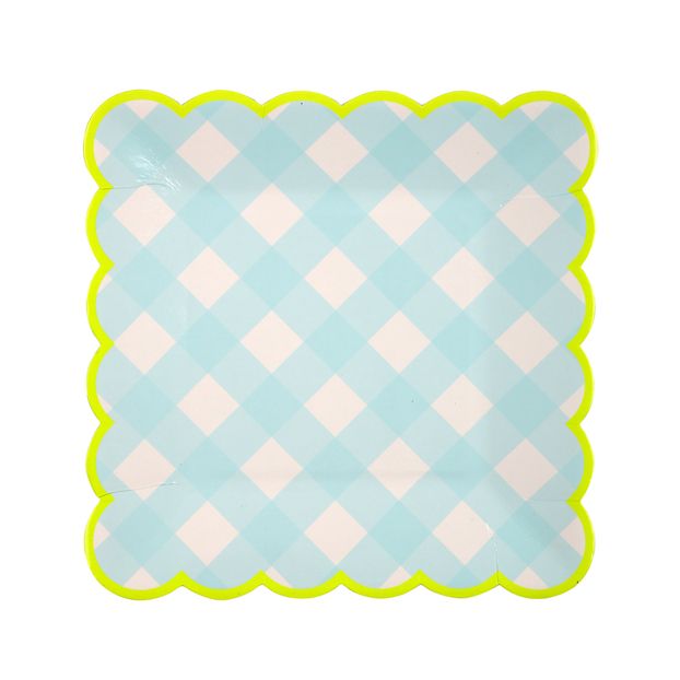 Gingham Paper Plates - Set of 12-product