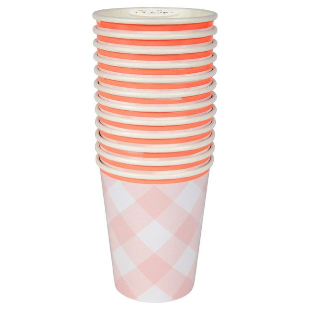 Vasos de cartón de Cuadros - Set de 12-product