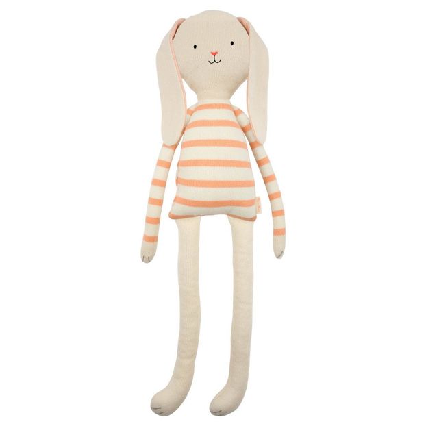 Doudou lapin rayé en tricot-product
