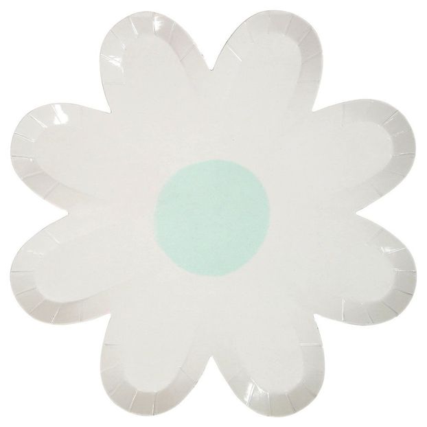 Teller aus Karton Gänseblümchen - 12er Set-product