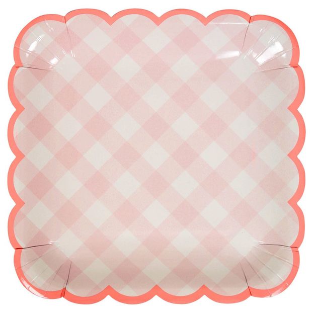 Assiettes en carton Vichy - Set de 12-product