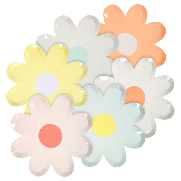 Daisy Paper Plates - Set of 12-product