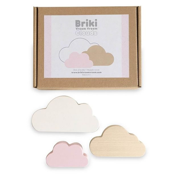 Dekorative Wolken aus Ahorn - 3er Set-product