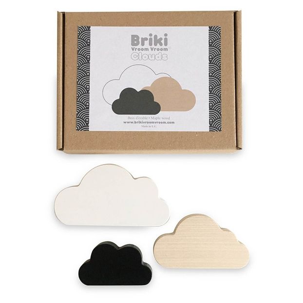 Dekorative Wolken aus Ahorn - 3er Set-product