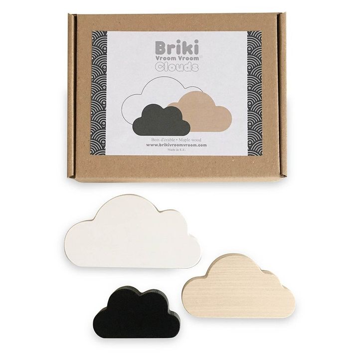 Maple Wood Decorative Clouds - Set of 3- Product image n°2