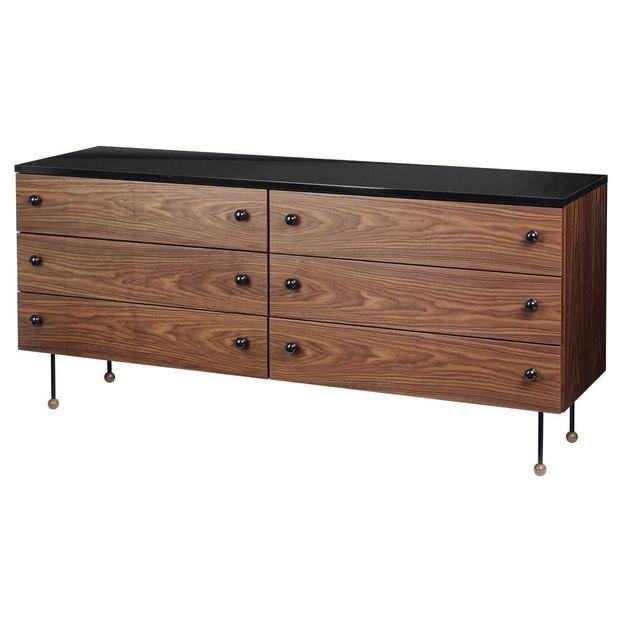 Niedrige Kommode aus Nussbaum, Greta M. Grossman, 1952-product