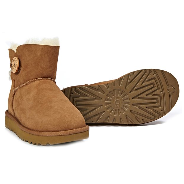 Mini Bailey Buttons II Suede Fur Lined Boots-product