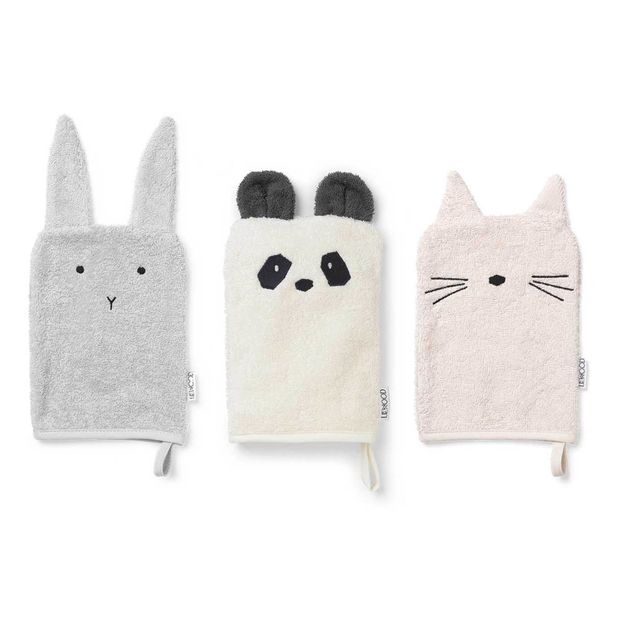 Waschhandschuh Sylvester aus Frottiergewebe aus organischer Baumwolle - 3er Set-product