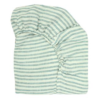 Lab Spannbettlacken aus Leinen Gestreift Dreifarbig-listing