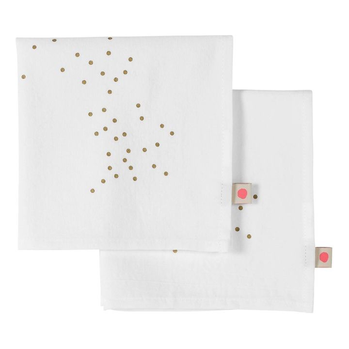 Servilletas de mesa Lina - Set de 3 | Blanco- Imagen del producto n°0