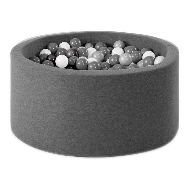 Bällebad mit runden, weißen und grauen Bällen-product