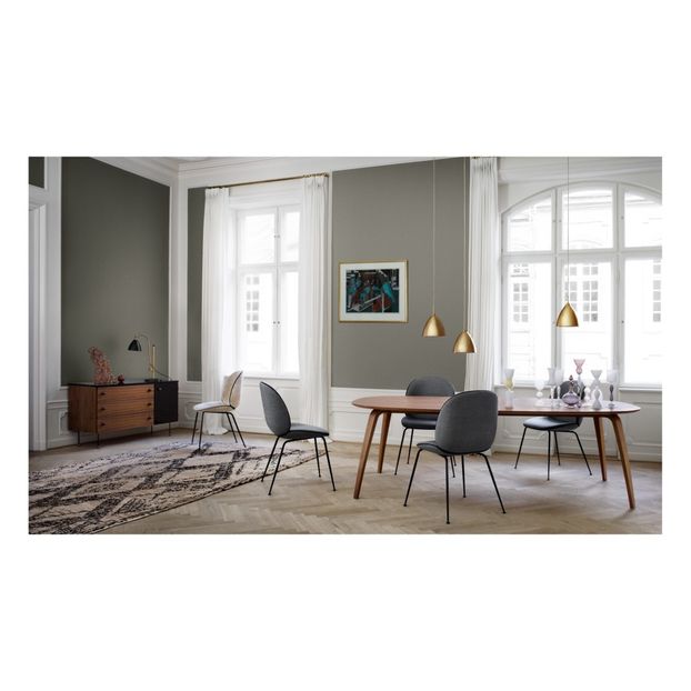 Chaise Beetle rembourrée base Conic, GamFratesi 2013, Laiton/Velours-product