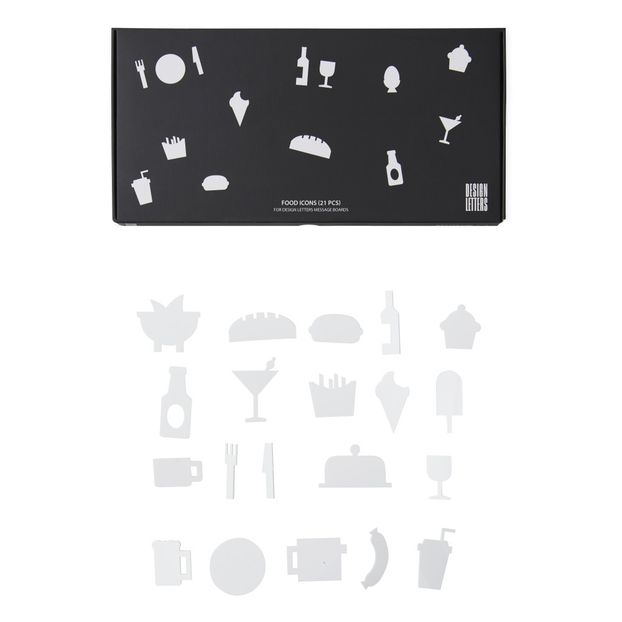 Icones nourriture pour tableau à message - 21 pièces-product