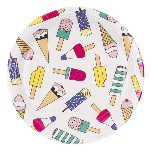 Platos de cartón Helados - Set de 8-product