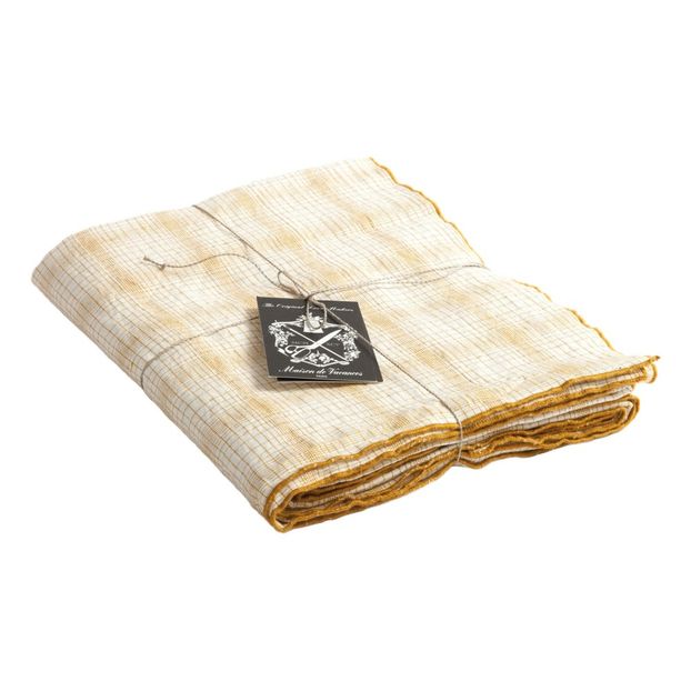 Nappe rectangulaire en lin finition Bourdon-product