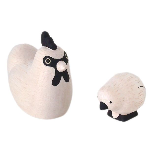 Chicken Wooden Figurines - Set of 2-product