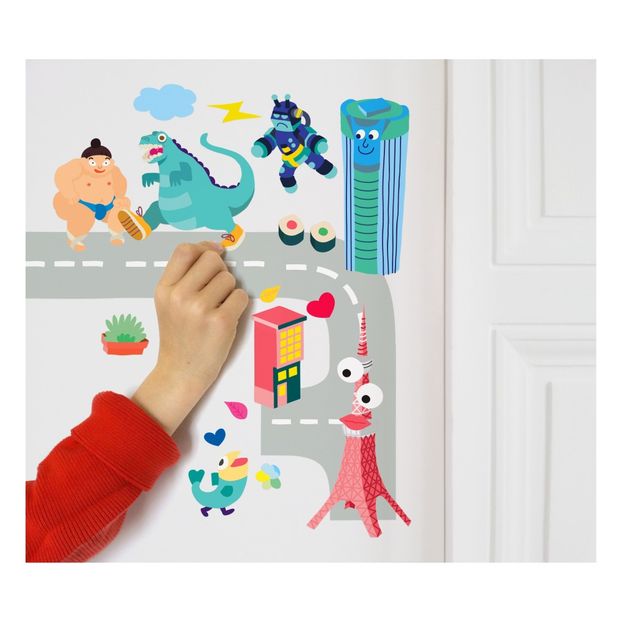 Planche de stickers muraux Tokyo - 100 stickers-product