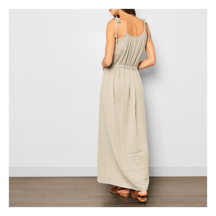 Vestido Largo Mia - Colección Chica y Mujer Gris Claro- Imagen del producto n°2