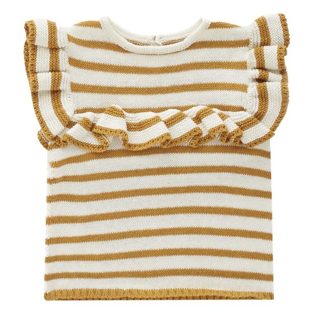 Top Maille Rayé Volants Coton Pima-product