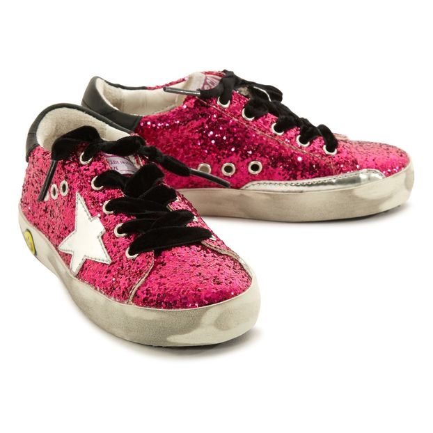 Zapatillas bajas con purpurina Estrella plateada-product