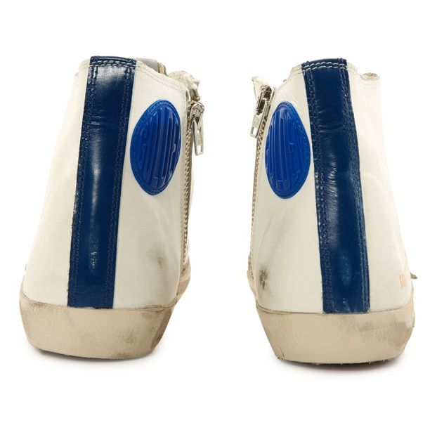 Glitter Toe Lace-Up and Zip Francy Leather High Top Trainers-product