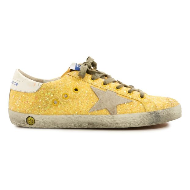 Superstar Star Suede Glitter Low Top Trainers-product