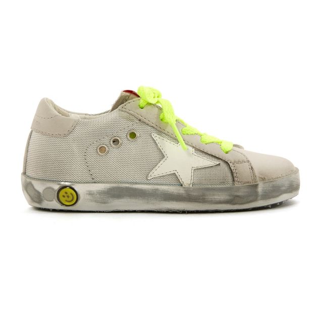 Zapatillas bajas de malla Superstar Suela plateada Cordones fluorescentes-product