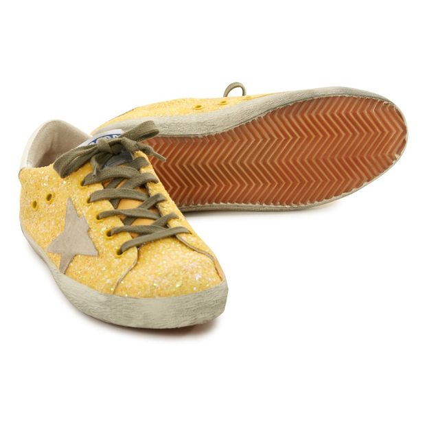 Superstar Star Suede Glitter Low Top Trainers-product