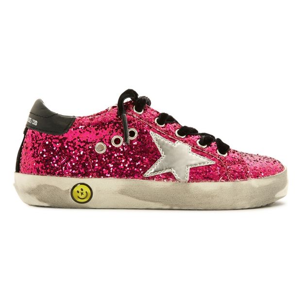 Zapatillas bajas con purpurina Estrella plateada-product