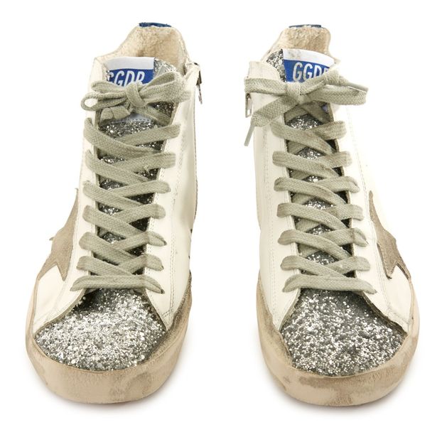 Zapatillas altas de piel Francy con cordones y cremalleras Punta con lentejuelas-product