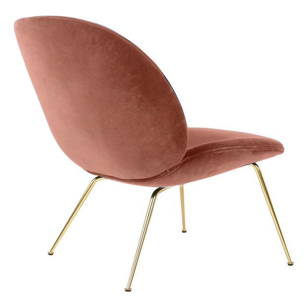 Fauteuil lounge Beetle rembourré base Conic, GamFratesi, 2013, Laiton/Velours-product