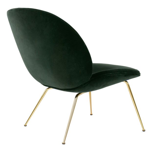 Fauteuil lounge Beetle rembourré base Conic, GamFratesi, 2013, Laiton/Velours-product