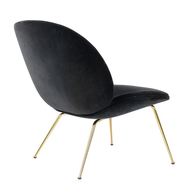 Loungesessel Beetle mit konischer Grundform, GamFratesi 2013, Messing/Samt-product