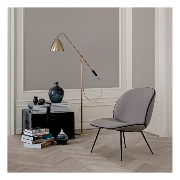 Fauteuil lounge Beetle rembourré base Conic, GamFratesi, 2013, Laiton/Velours-product