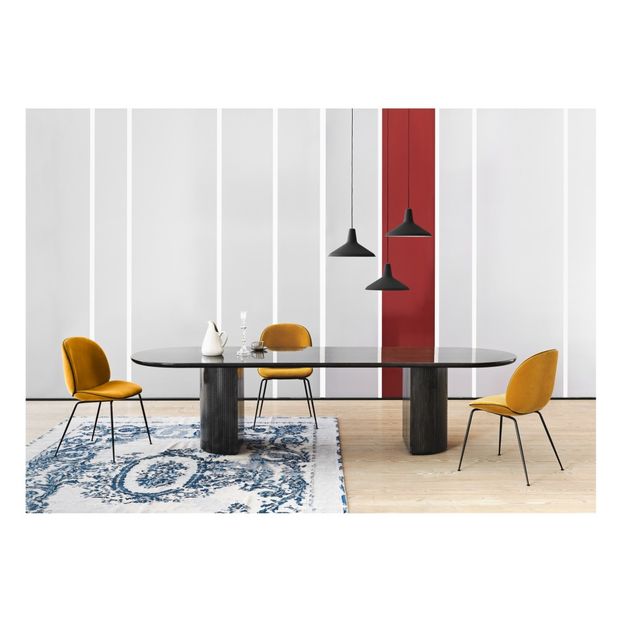 Chaise Beetle rembourrée base Conic, GamFratesi 2013, Noir/Velours-product