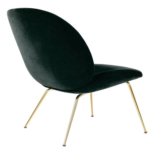 Loungesessel Beetle mit konischer Grundform, GamFratesi 2013, Messing/Samt-product