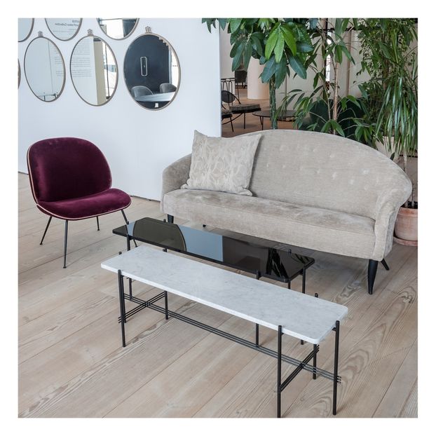 Fauteuil lounge Beetle rembourré base Conic, GamFratesi, 2013, Laiton/Velours-product
