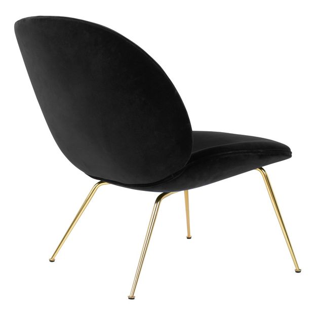 Fauteuil lounge Beetle rembourré base Conic, GamFratesi, 2013, Laiton/Velours-product