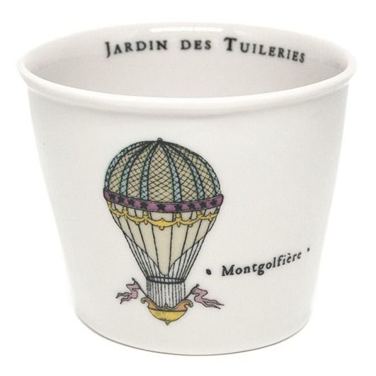 Jardin des Tuileries Hot Air Balloon Porcelain Cup, Height 7.5cm - Marin Montagut-product