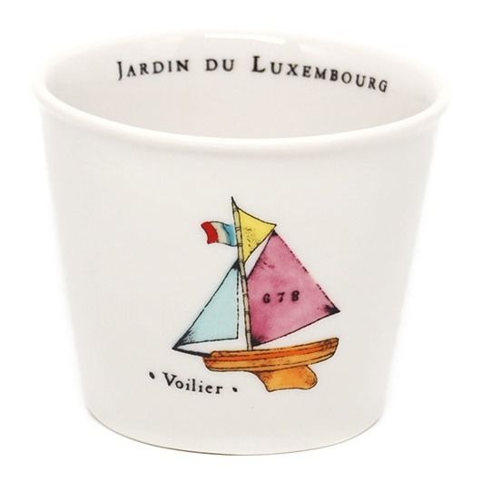 Gobelet Jardin du Luxembourg Voilier en porcelaine, hauteur 7,5 cm- Marin Montagut-product